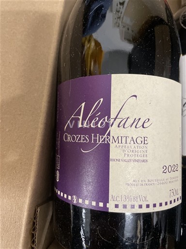 Rhône-dalen Crozes-Hermitage Aléofane 2022