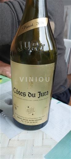 Jura Côtes du Jura Domaine Baud Pinot 2016