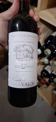 Bordeaux Blaye-Côtes-de-Bordeaux Château L'Abbaye Comte de Valois 2013