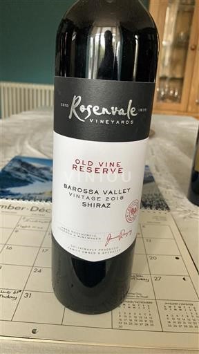 Jižní Austrálie Údolí Barossa Rosenvale Vineyards Old Vine Reserve 2018