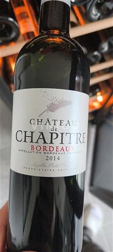 Bordeaux Château Chapitre 2014