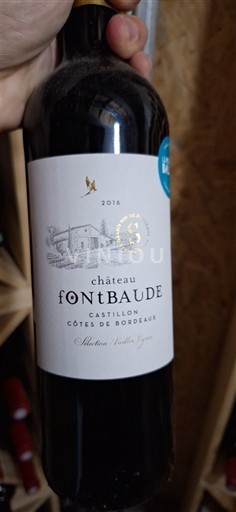 Bordeaux Castillon Côtes de Bordeaux Château Fontbaude 2016