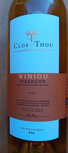 Tây Nam Jurançon Clos Thou Suprême de Thou 2021