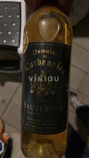 Bordeaux Sauternes Domaine Carbonnieu 2011