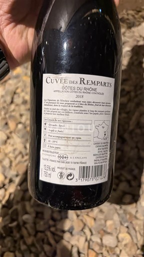 Valle del Ródano Côtes del Ródano Cuvée des Remparts 2018
