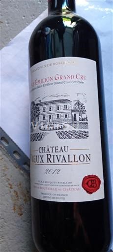 Bordeaux Saint-Émilion Grand Cru Grand Cru Château Vieux Rivallon 2012