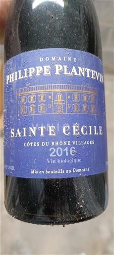 Údolí Rhôny Côtes-du-Rhône-villages Domaine Philippe Plantevin Sainte Cécile 2016