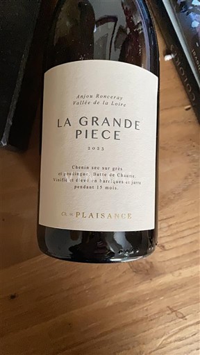 Thung lũng sông Loire Anjou Coteaux de la Loire Ch. de Plaissance La Grande Pièce 2023