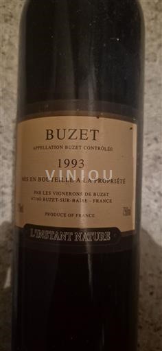 Jugozahod Buzet Les Vignerons de Buzet L'Instant Nature 1993