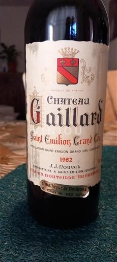 Burdeos Saint-Émilion Gran Cru Grand Cru Château Gaillard 1982