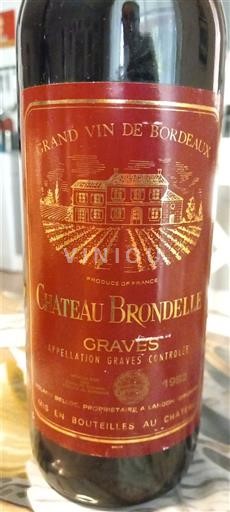 Bordeaux Graves Château Brondelle 1985