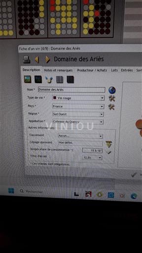 Sydväst Coteaux-du-Quercy Domaine Des Ariés 2002