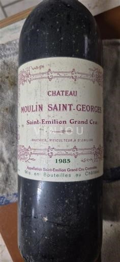 Burdeos Saint-Émilion Gran Cru Château Moulin Saint-Georges 1985