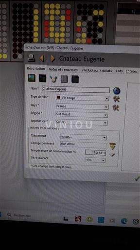 Sud-Ouest Cahors Château Eugenie 2005