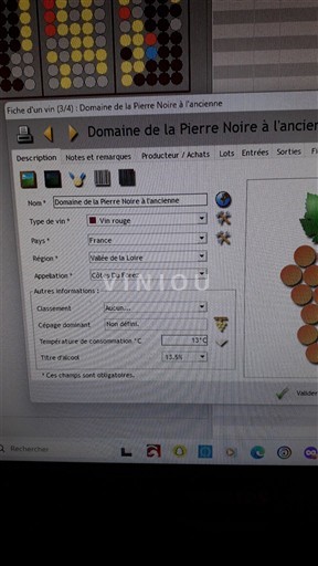 Thung lũng sông Loire Côtes-du-forez Domaine La Pierre Noire à l'ancienne 2020