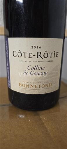 Rhône Valley Côte-Rôtie Patrick & Christophe Bonnefond Colline de Couzou 2016