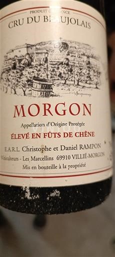 Beaujolais Morgon E.A.R.L. Christophe et Daniel Rampon Élevé en fûts de chêne 2020