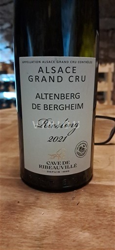 Alsace Riesling Grand Cru Cave de Ribeauvillé Altenberg de Bergheim 2021