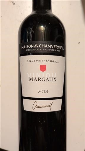 Bordeaux Margaux Maison Chamvermeil 2018