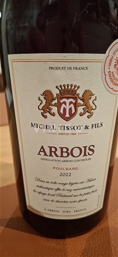 Jura Arbois Michel Tissot & Fils Poulsard 2022