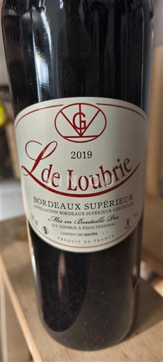Bordeaux Bordeaux Supérieur L de Loubrie 2019