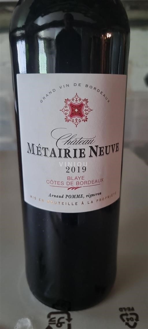 Bordeaux Blaye-côtes-de-bordeaux Château Métairie Neuve 2019