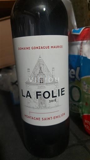 Bordeaux Montagne-saint-émilion Domaine Gonzague Maurice La Folie 2016