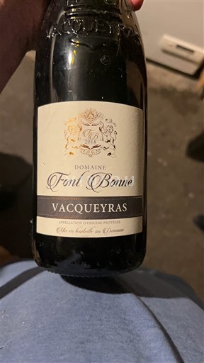 Rhône-dalen Vacqueyras Domaine Font Bonne 2018