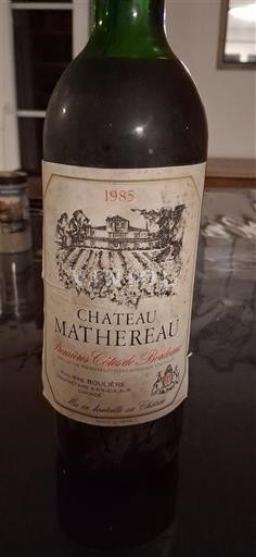 Bordeaux Bordeaux Supérieur Château Mathereau 1985