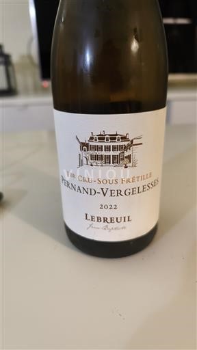 Burgundy Pernand-Vergelesses Premier Cru Lebreuil 1er Cru-Sous Frétille 2022