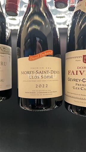 Bourgogne Morey-saint-denis Premier Cru David Duband Clos Sorbé 2022