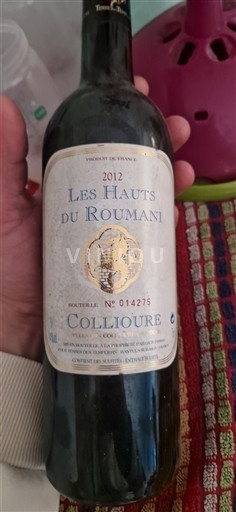 Roussillon Collioure Les Hauts du Roumani 2012