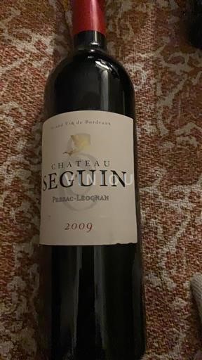 Bordeaux Pessac-Léognan Château Seguin 2009