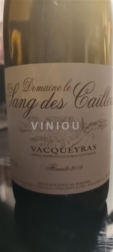 Thung lũng Rhône Vacqueyras Domaine Le Sang des Cailloux 2019