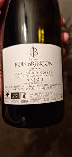 Loiredalen Anjou Bois Brinçon Le Clos des Cosses 2022