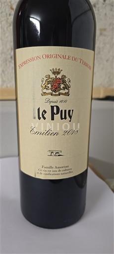 Bordeaux Francs Côtes de Bordeaux Le Puy Émilien 2018