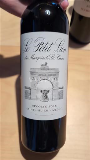 Bordeaux Saint-Julien Leoville Las Cases Le Petit Lion du Marquis de Las Cases 2015