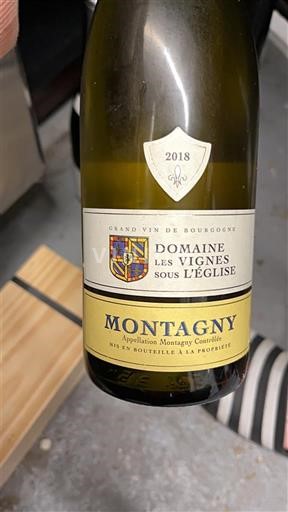 Borgogna Montagny Domaine Les Vignes Sous L'Eglise 2018