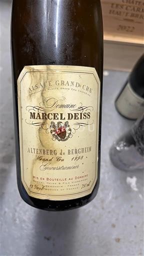 Alsace Không được chỉ định Grand Cru Marcel Deiss 1998