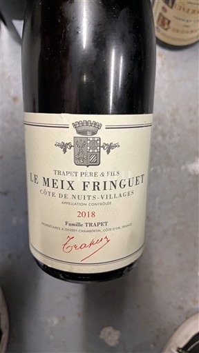 Bourgondië Côte de Nuits Villages Domaine Trapet Père & Fils Le Meix Fringuet 2018