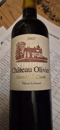 Bordeaux Pessac-Léognan Grand Cru Classé Château Olivier 2007