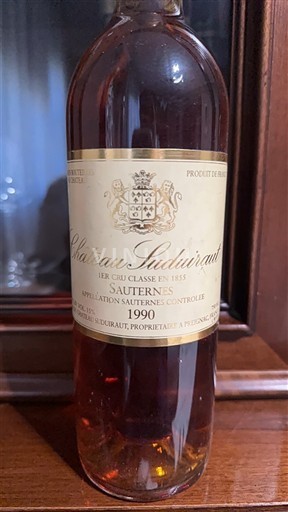 Bordeaux Sauternes Premier Cru Château Suduiraut 1990