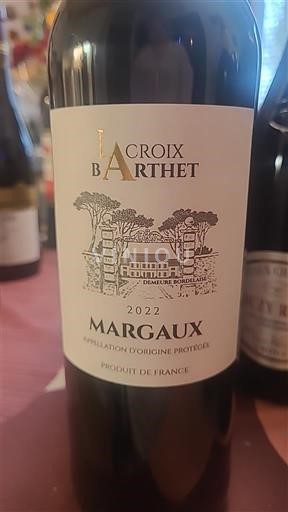 Bordeaux Margaux La Croix Barthet 2022