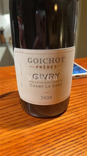 Burgundy Givry Goichot Frères Champ La Dame 2020
