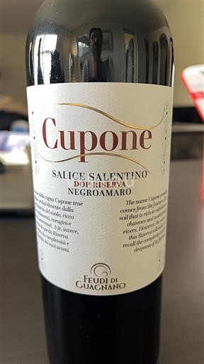Puglia Salice Salentino Feudi di Guagnano Cupone 2021