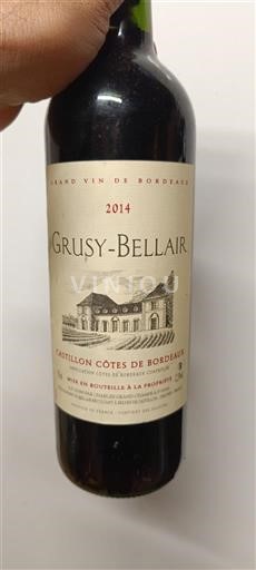 Bordeaux Castillon Côtes de Bordeaux Grusy-Bellair 2014