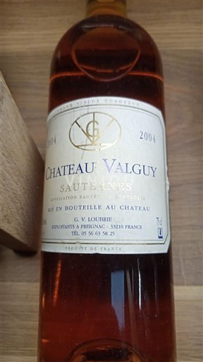 Bordéus Sauternes Château Valguy 2004