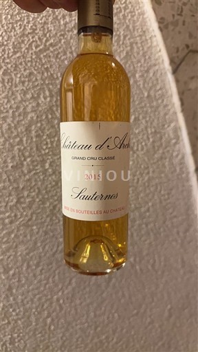 Bordeaux Sauternes Grand Cru Château Arche 2015