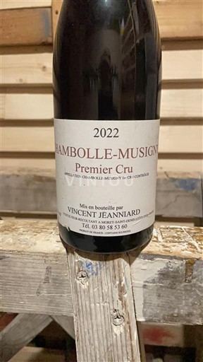 Borgoña Chambolle-Musigny Premier Cru Vincent Jeanniard 2022