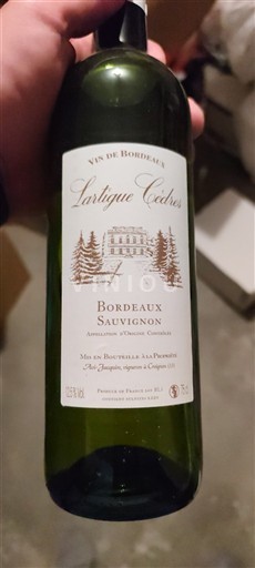 Bordeaux Lartigue Cèdres Ikke årgangsbestemt